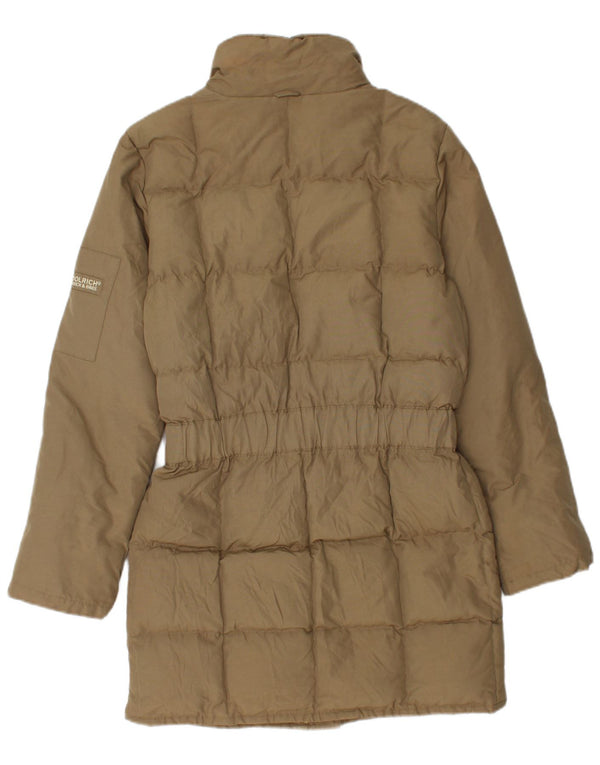 Woolrich Dame Oversized Polstret Frakke UK 6 XS Khaki Bomuld