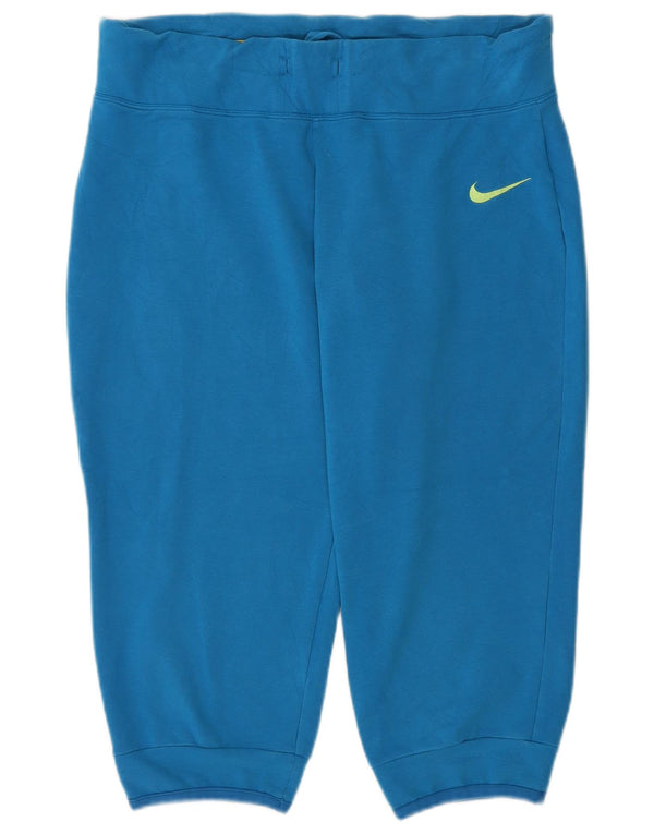 Nike Dame Dri Fit Capri Træningsdragt Bukser Joggers US 12/14 Large Blue