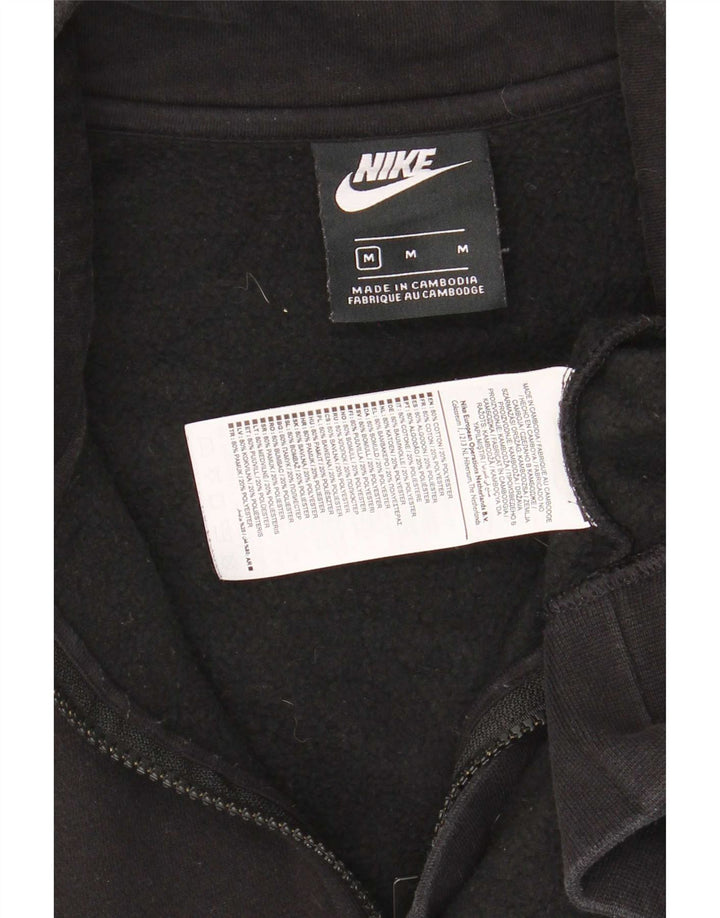 Nike Sweatshirt med lynlås til mænd mellem sort bomuld