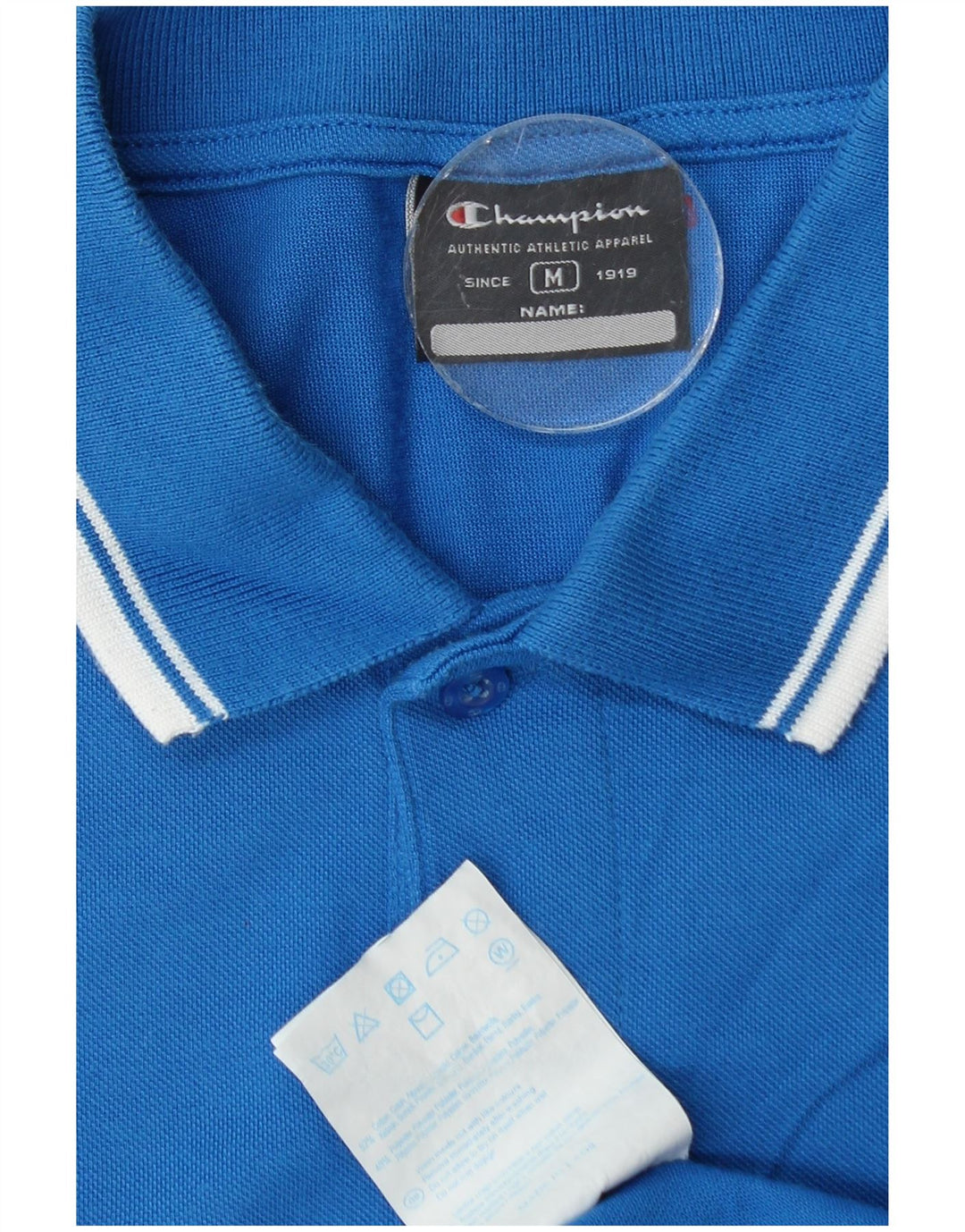 Champion Herre grafisk poloshirt mellemblå bomuld