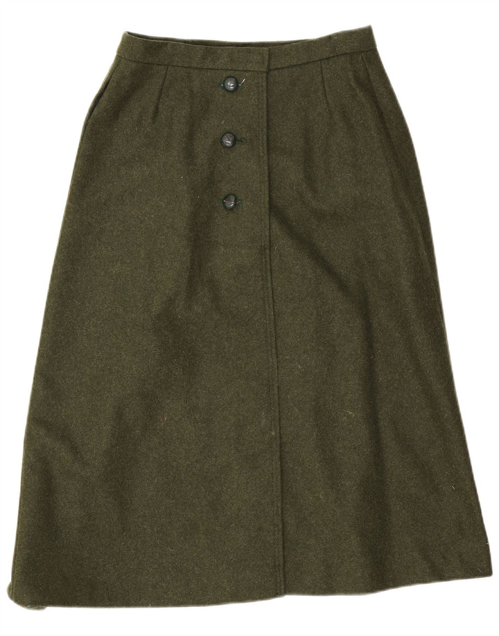 Vintage A-line nederdel til kvinder W26 Small Khaki
