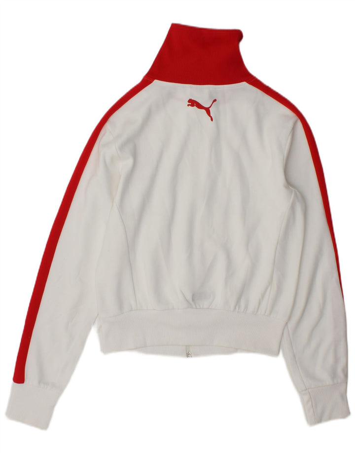 Puma træningsdragt topjakke til kvinder UK 10 Small White Colourblock