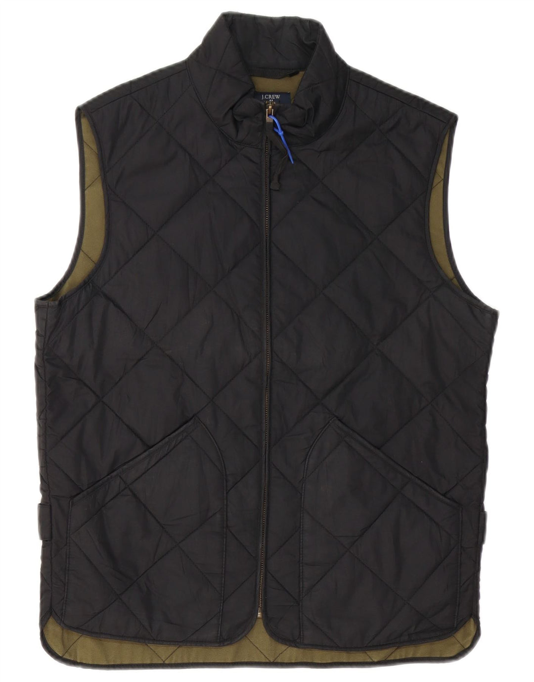 J. CREW Herre Quilted Gilet UK 36 Small Black Polyester