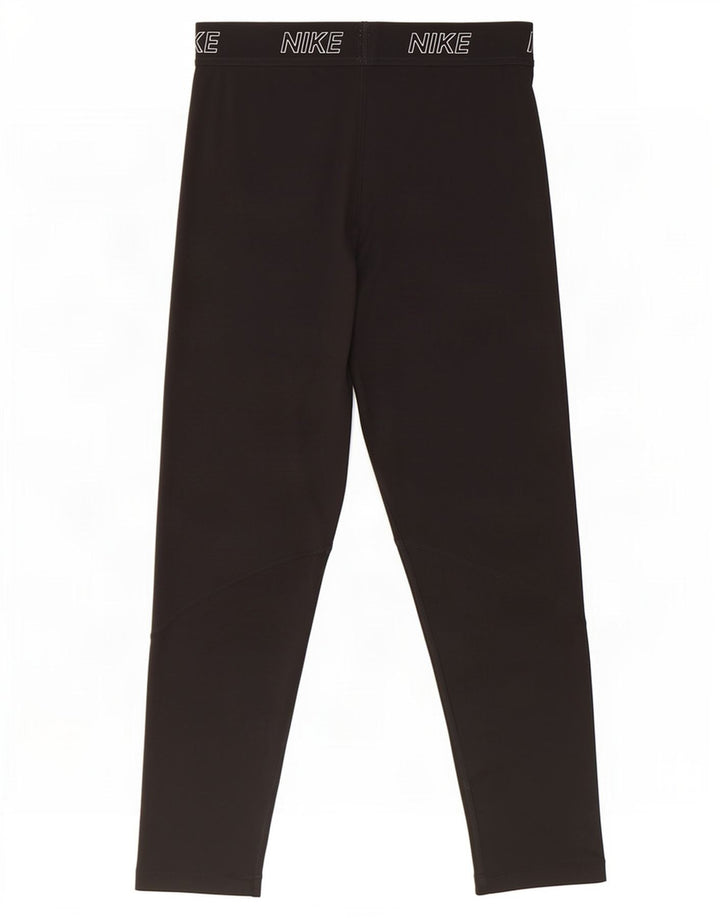 Nike Dame Dri Fit Capri Leggings UK 12 Medium Sort Polyester