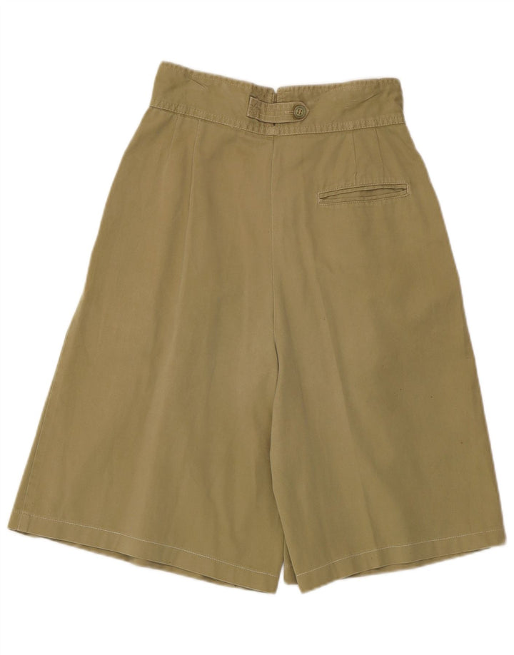 VINTAGE Cullotes Bermuda Shorts til kvinder W24 XS Khaki Bomuld
