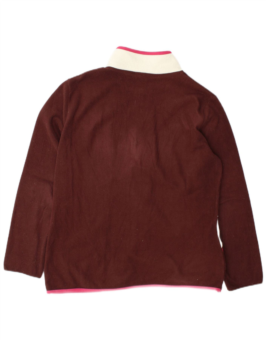 Fila Dame Fleecejakke UK 16 Large Burgundy Colourblock