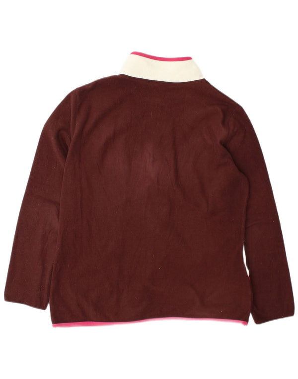 Fila Dame Fleecejakke UK 16 Large Burgundy Colourblock