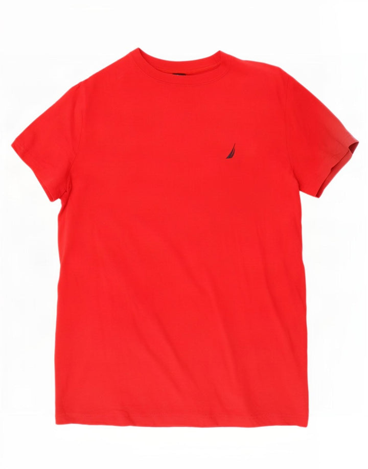 Nautica Herre T-Shirt Top Stor Rød Bomuld