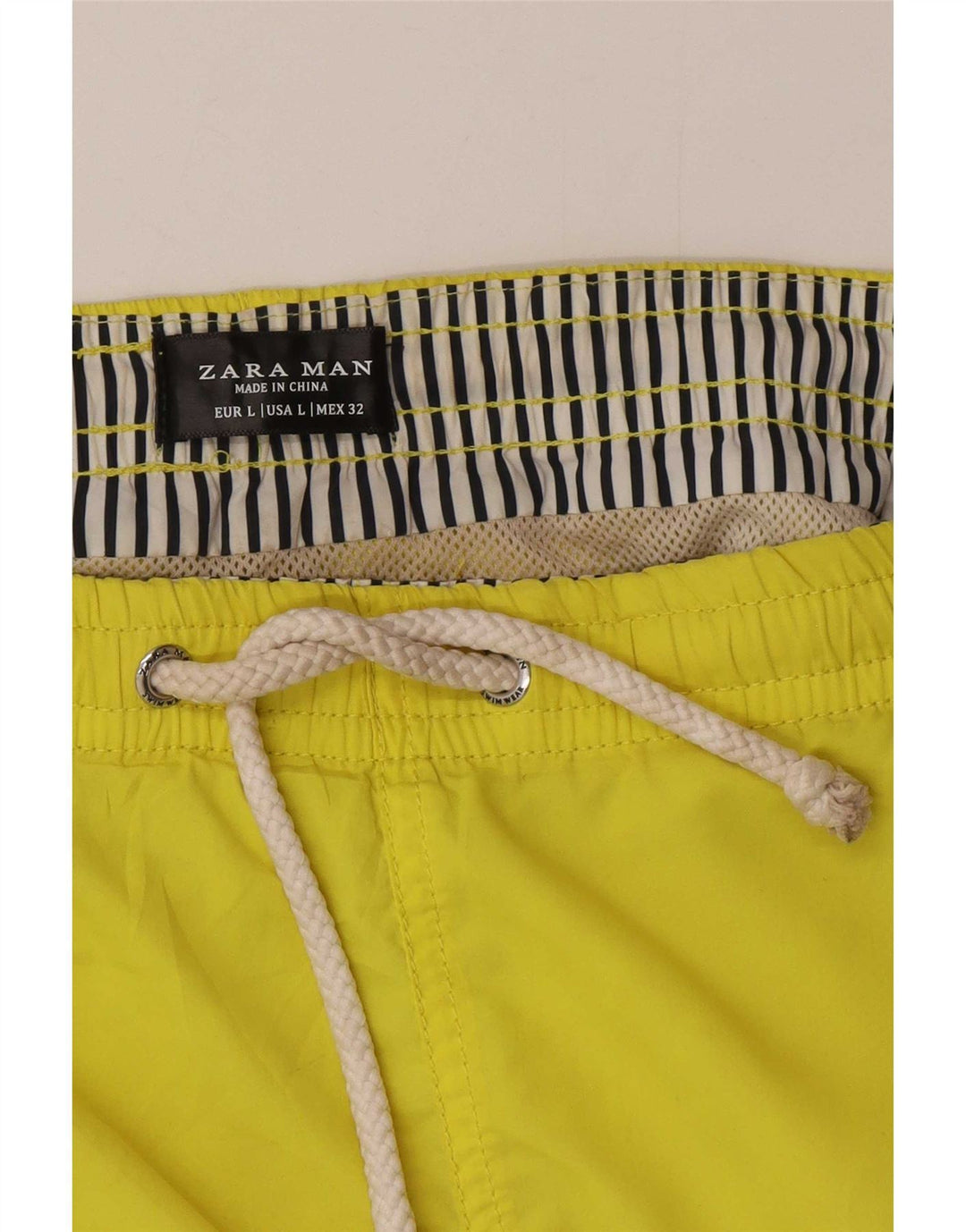 Zara Badeshorts til mænd store gule polyester