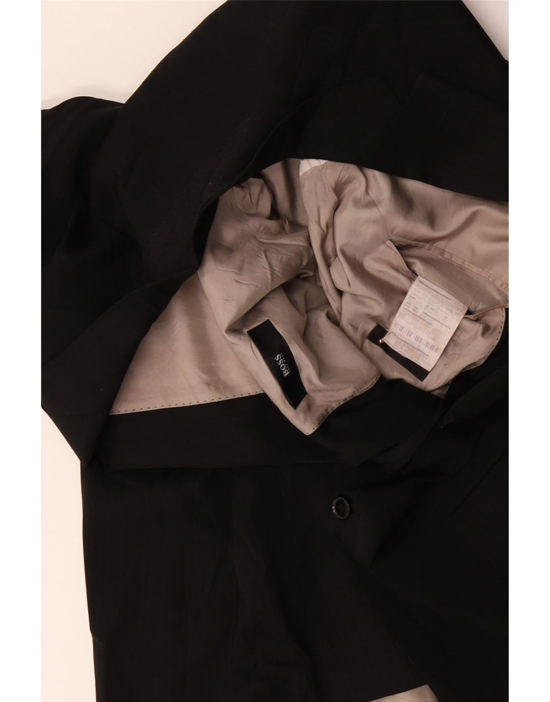 HUGO BOSS Herre 2-knaps blazerjakke EU 60 5XL Sort Virgin Wool