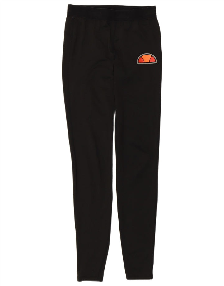 Ellesse Womens Leggings UK 8 Small Black Polyester