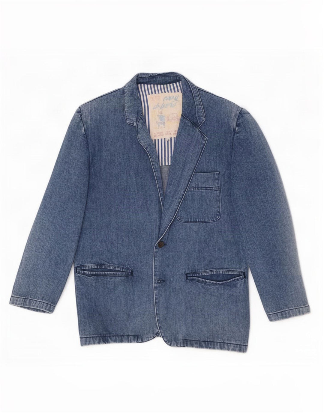 Carrera Herre 2-knaps Denim Blazer Jacket UK 38 Medium Blue Bomuld
