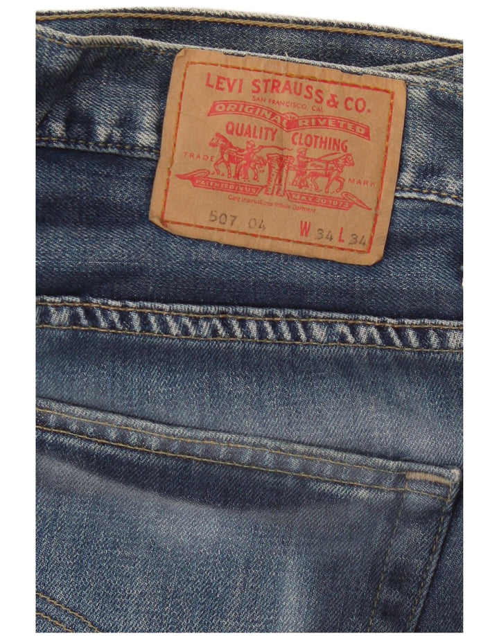 Levi's Dame 507 Bootcut Jeans W34 L34 Blå