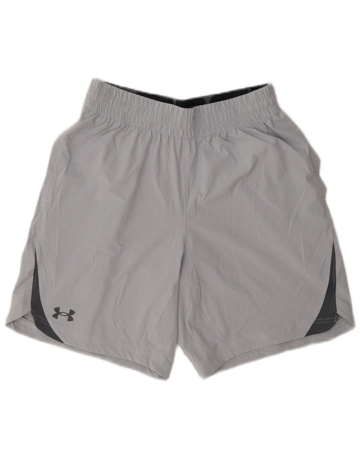 Under Armour Herre grafiske sportsshorts Små grå Colourblock Polyester
