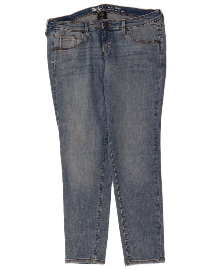 MOSSIMO Dame Skinny Jeans med lav talje US 14 Large W34 L28 Blå Bomuld