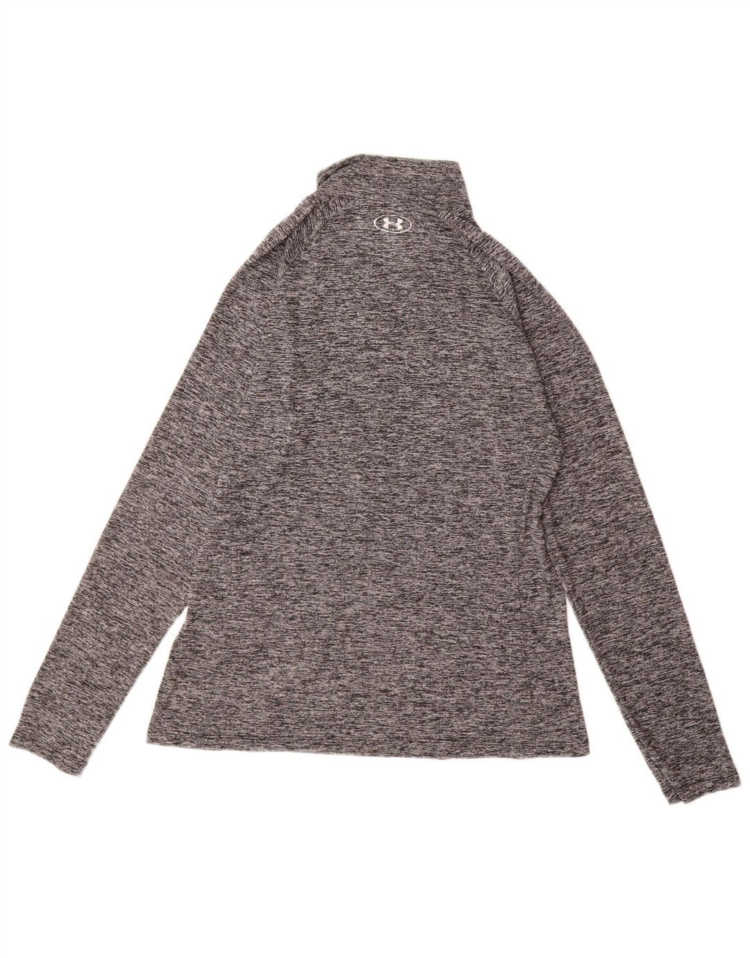 Under Armour Dame Heat Gear Top Langærmet UK 14 Stor Grå Polyester