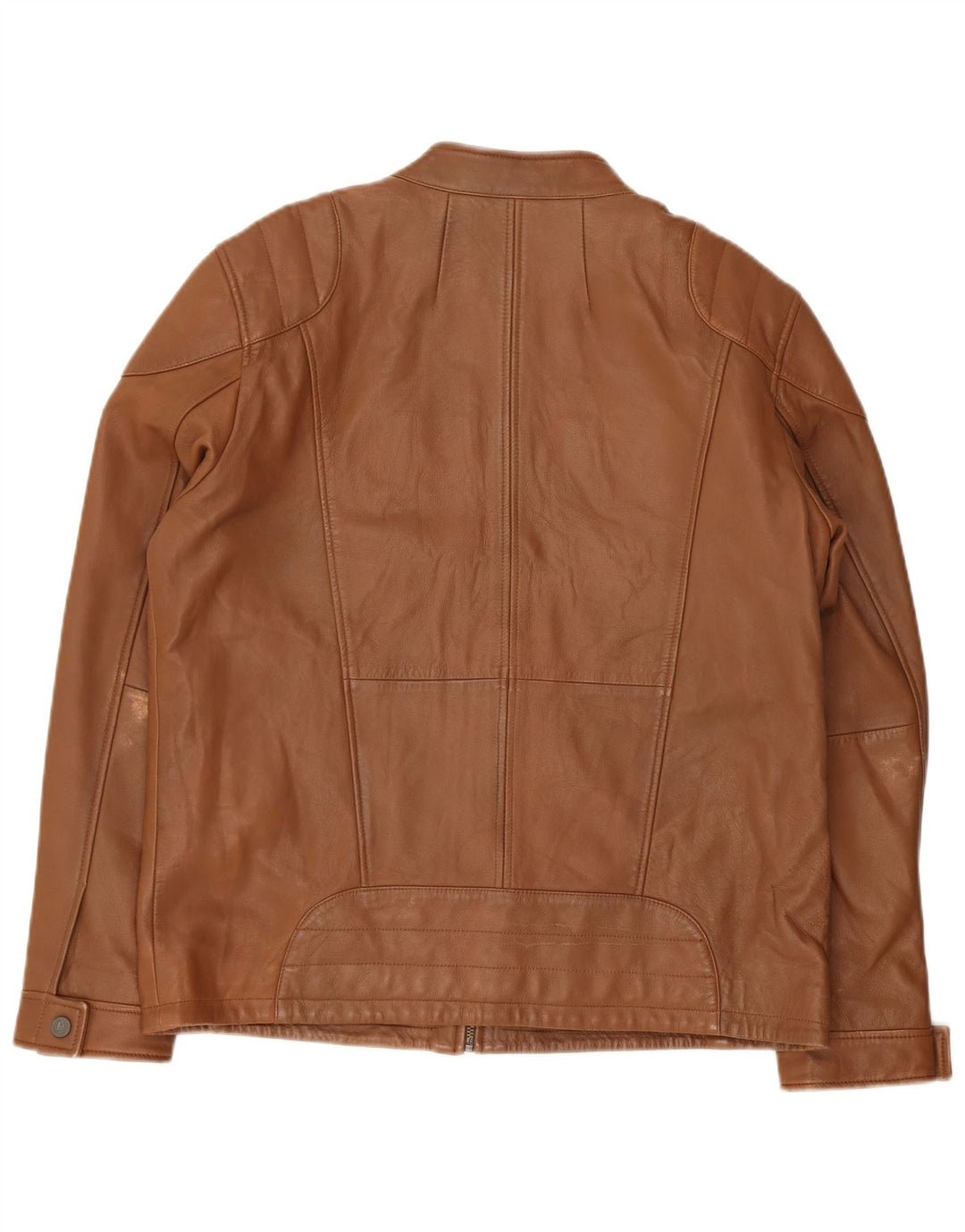 Bruno Banani Herre Læder Biker Jacket UK 44 2XL Brun
