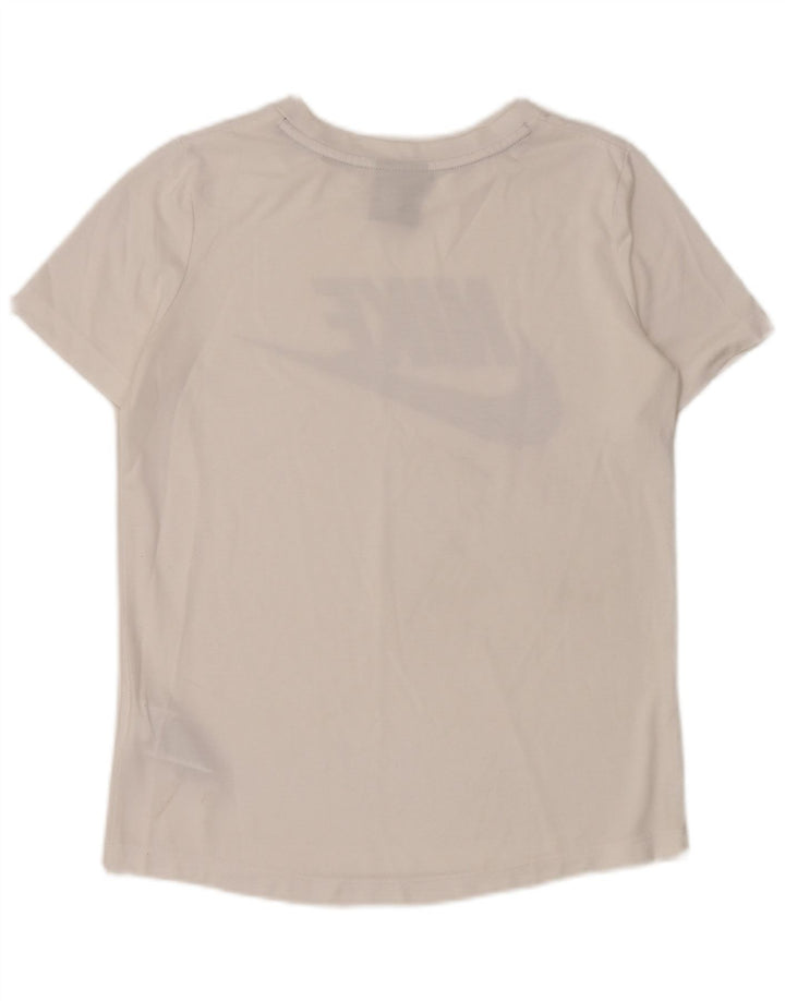 Nike grafisk T-shirt top til mænd, lille hvid polyester