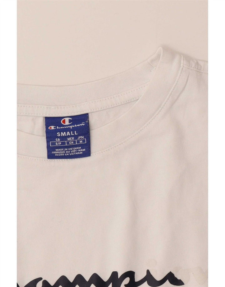 Champion Herre Grafisk T-Shirt Top Lille Hvid