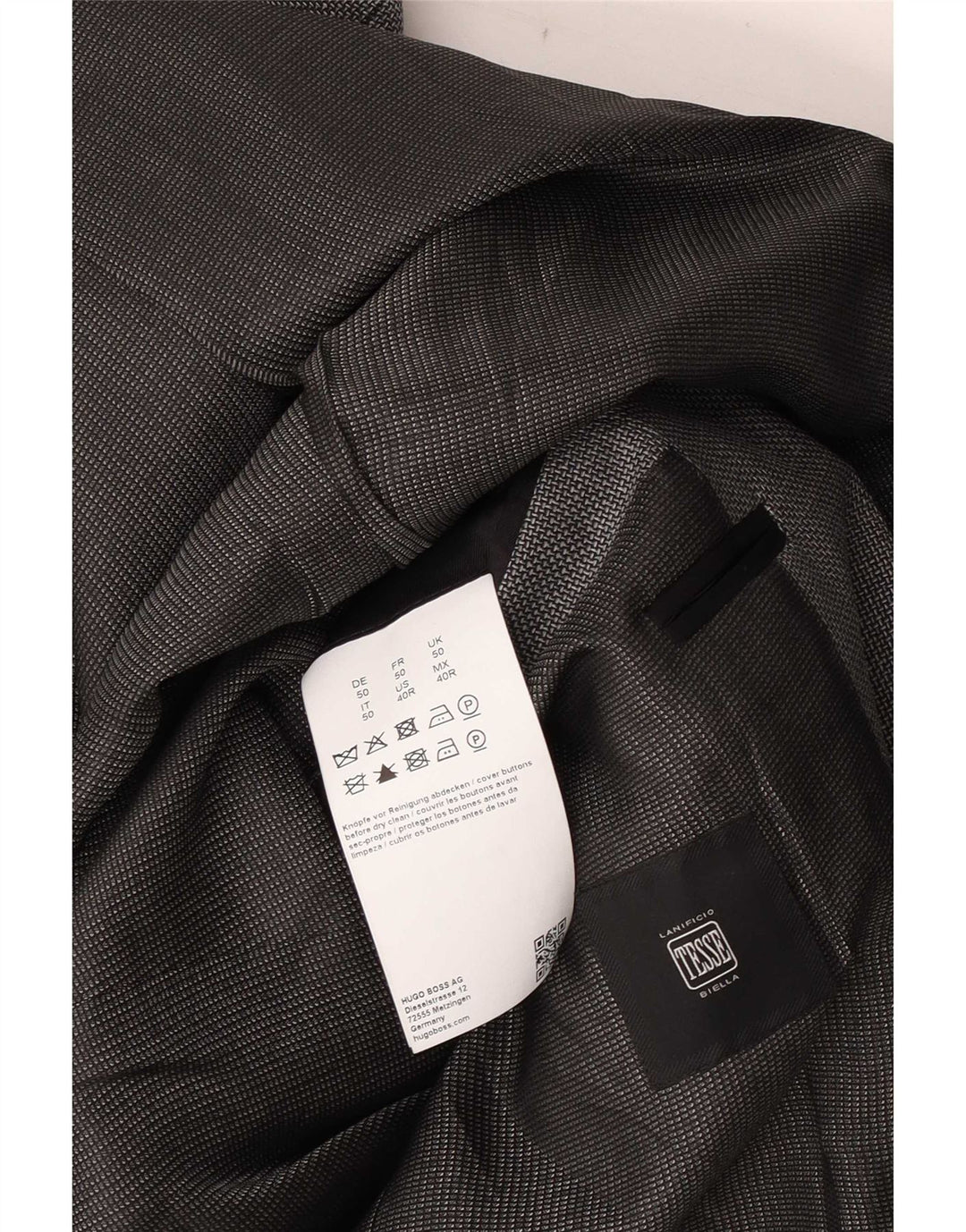 Lanificio In Biella Herre 2 Button Blazer Jacket UK 50 Large Grey