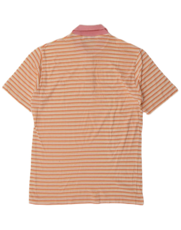Stefanel Herre Polo Shirt IT 50 Medium Flerfarvet Stribet Bomuld