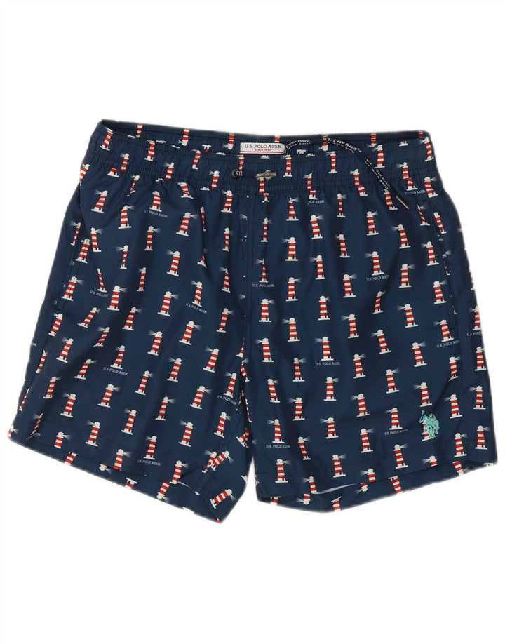 U.S. POLO ASSN. Badeshorts til mænd mellem marineblå plettet