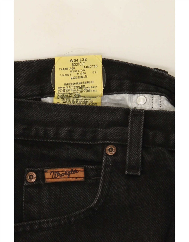 Wrangler Bootcut jeans til mænd W34 L27 sort bomuld