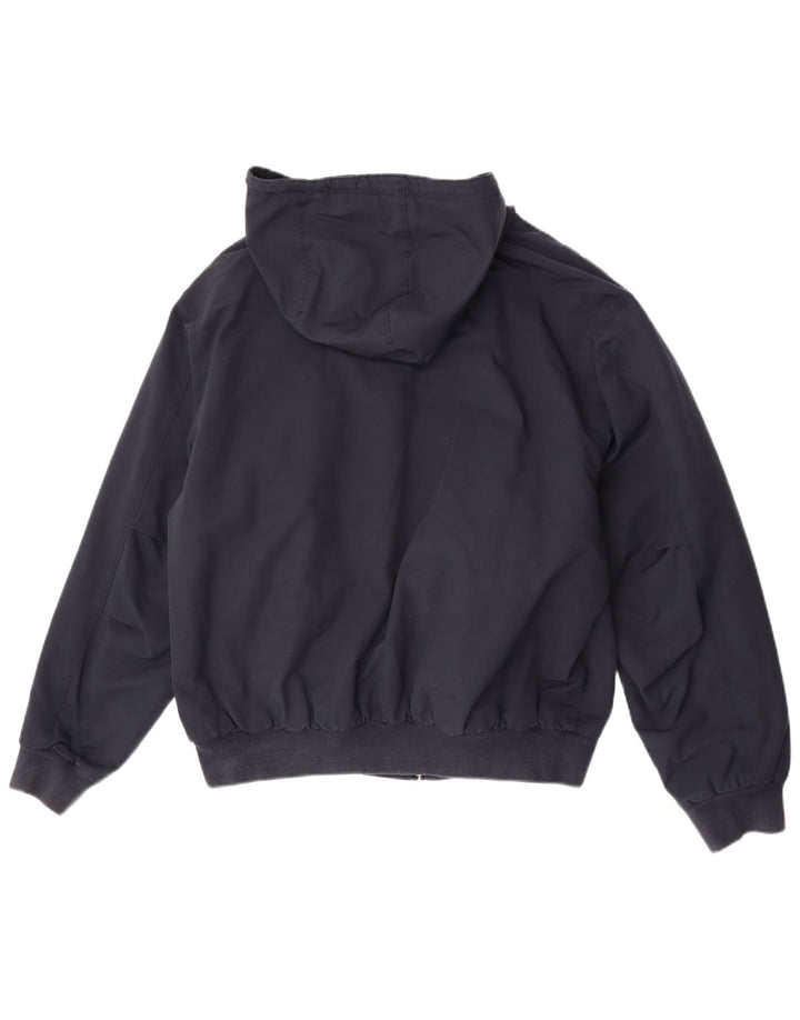 Lacoste Bomberjakke med hætte til mænd Størrelse 54 XL Navyblå polyester