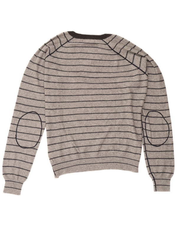 Zara Herre V-hals sweater Medium Grå Stribet