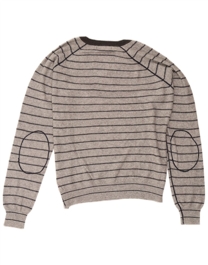 Zara Herre V-hals sweater Medium Grå Stribet