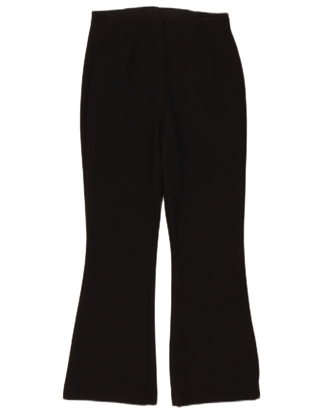 Zara Dame Flare Casual Bukser Large W32 L26 Sort Polyester