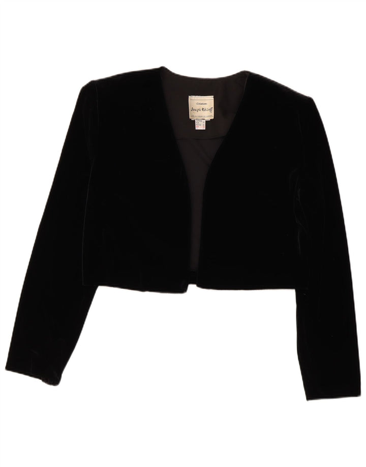 Joseph Ribkoff Womens Velvet Bolero Jacket UK 12 Medium Black