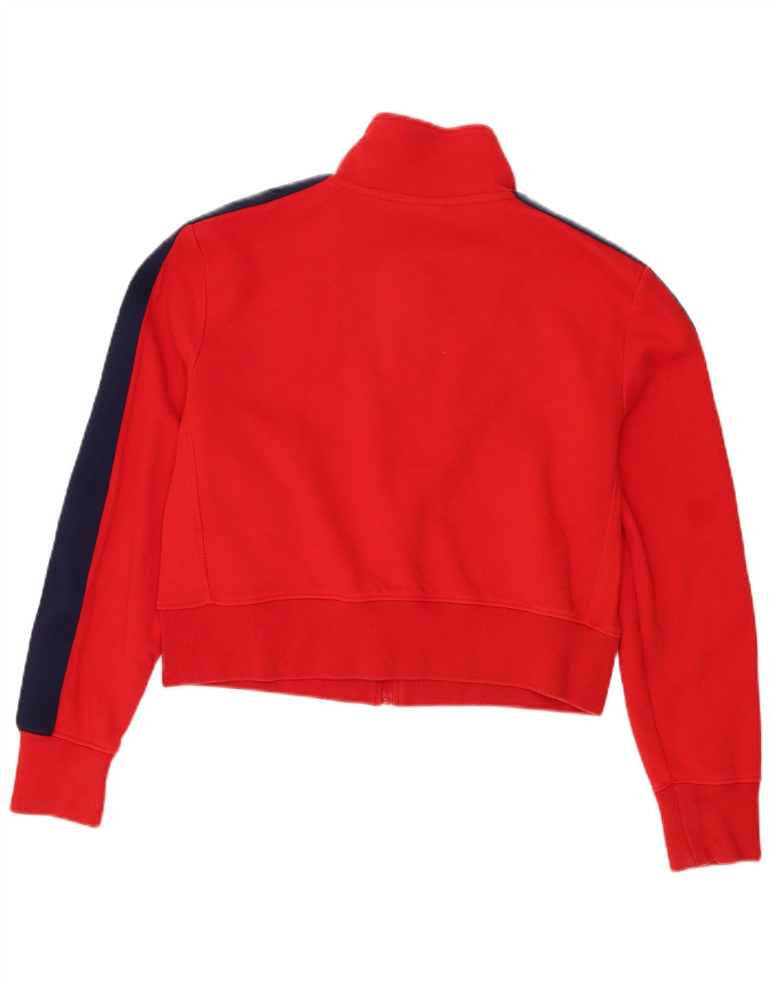 Superdry Womens Crop træningsdragt topjakke UK 14 Stor rød farveblok