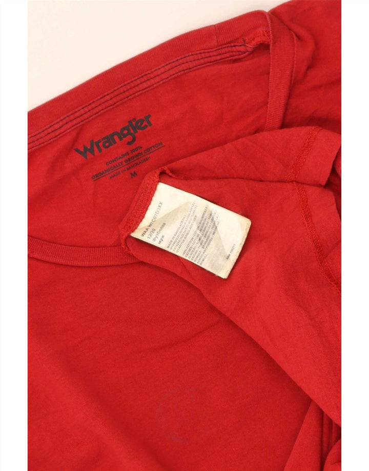 Wrangler Herre T-shirt Top Medium Rød Bomuld