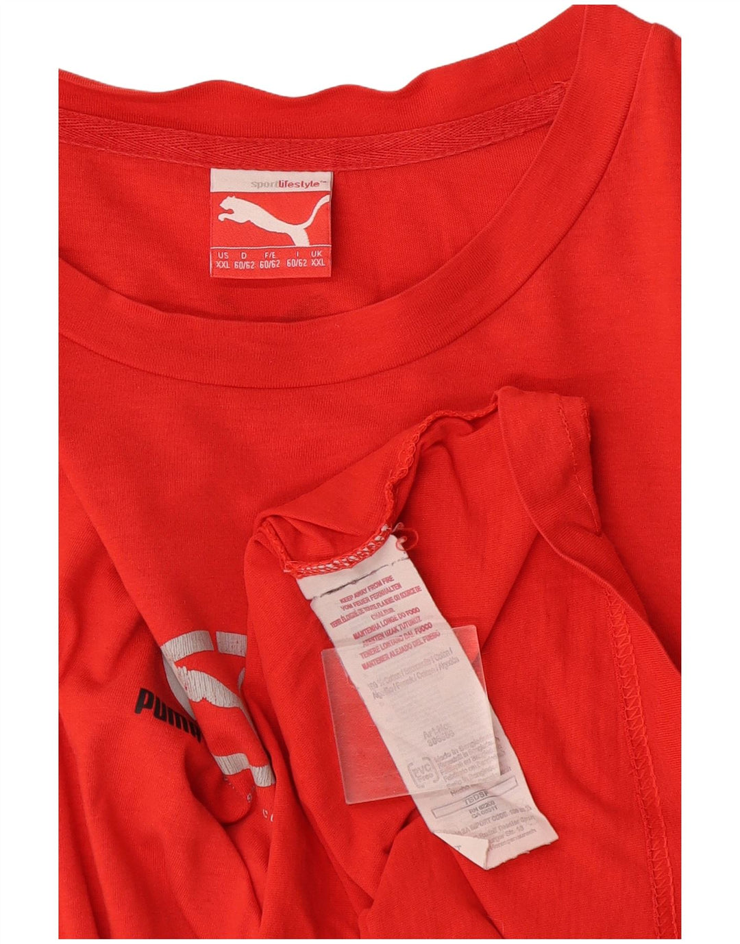 Puma Herre Grafisk T-Shirt Top 2XL Orange