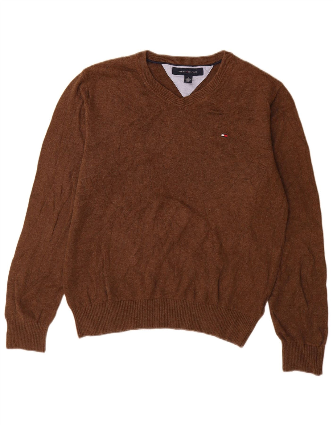 Tommy Hilfiger Herre V-hals sweater Medium Brun Bomuld