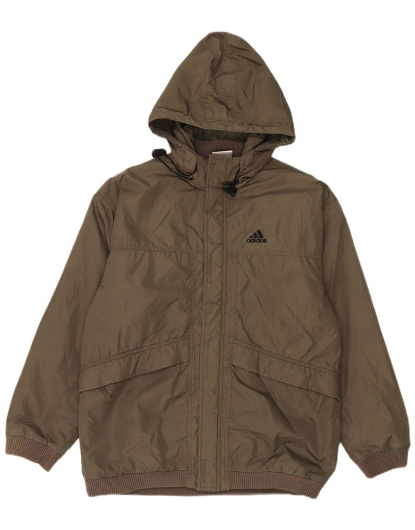 Adidas drenge hætte vindjakke 15-16 år Khaki polyamid