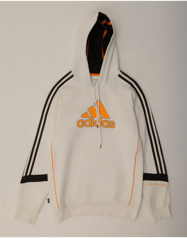 Adidas Grafisk hættetrøje til mænd, lille hvid Colourblock Bomuld