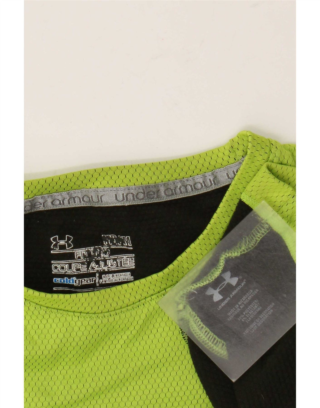 Under Armour Womens Cold Gear Top Langærmet UK 12 Medium Green Polyester