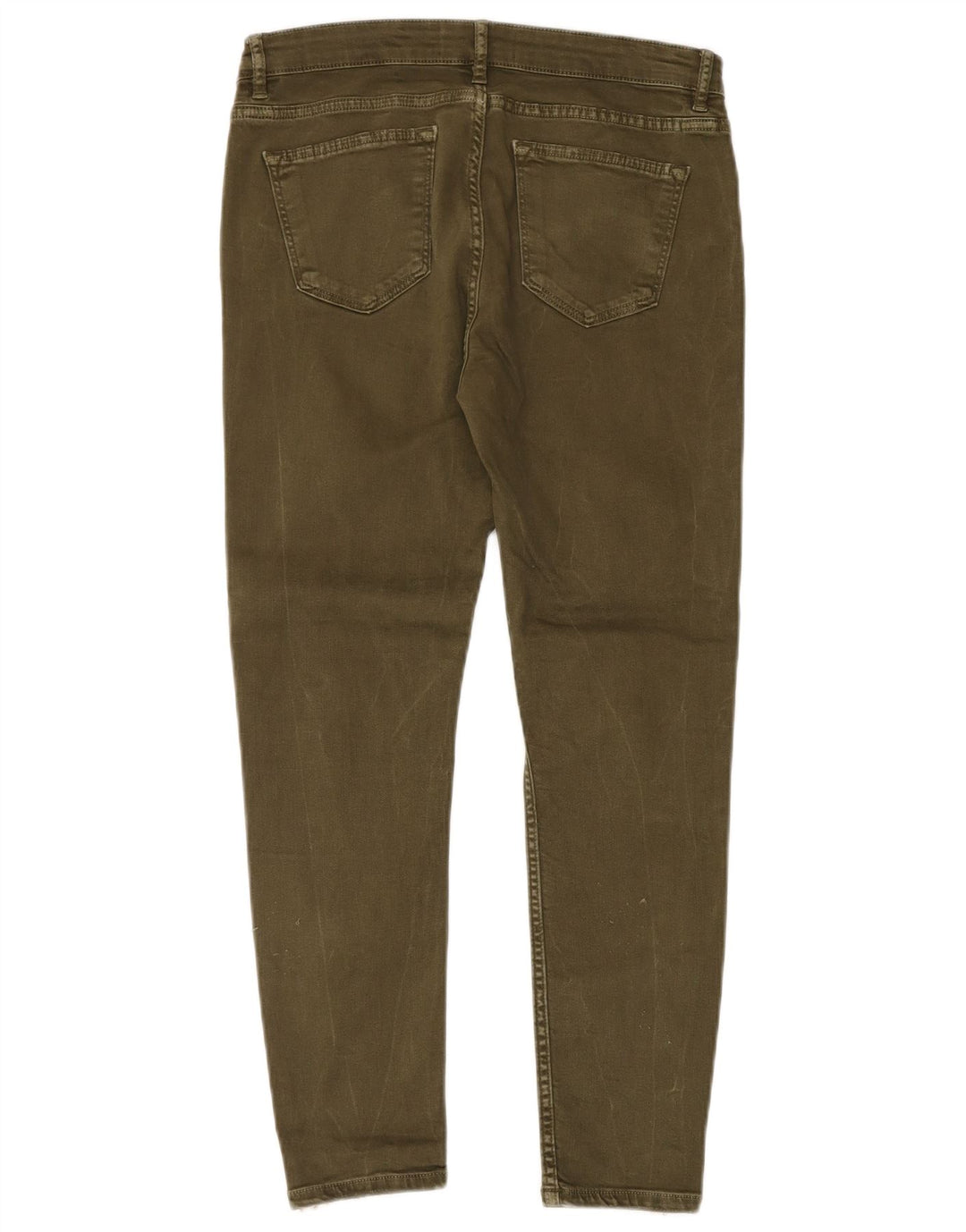 Zara Dame Slim Jeans EU 40 Medium W30 L27 Khaki Colourblock