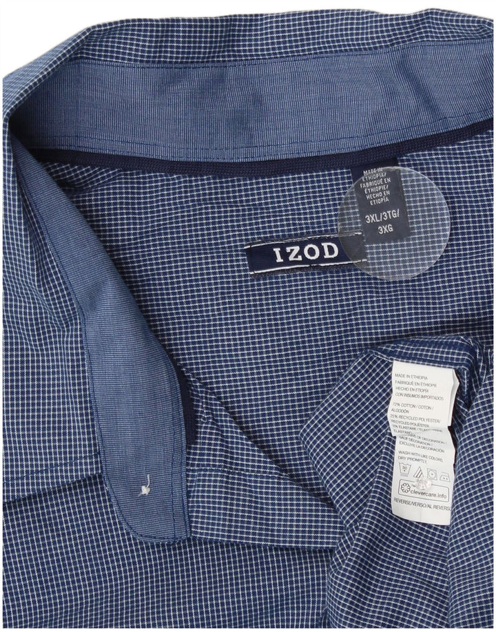 Izod Herre Ternet skjorte 3XL Blå Gingham Bomuld