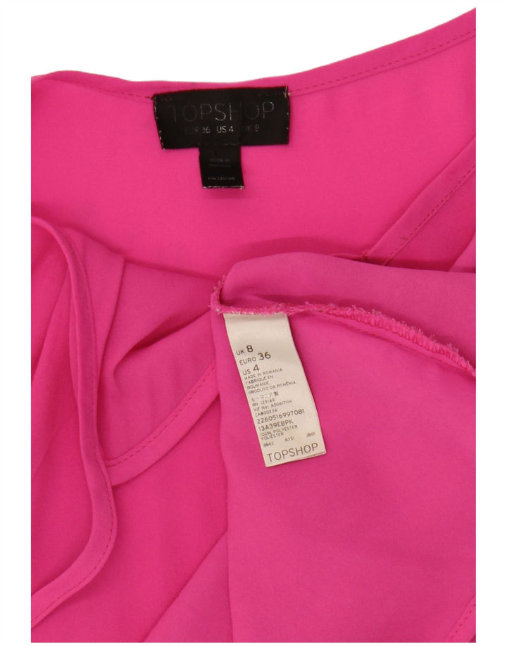 Topshop Dame Cami Top UK 8 Small Pink Polyester