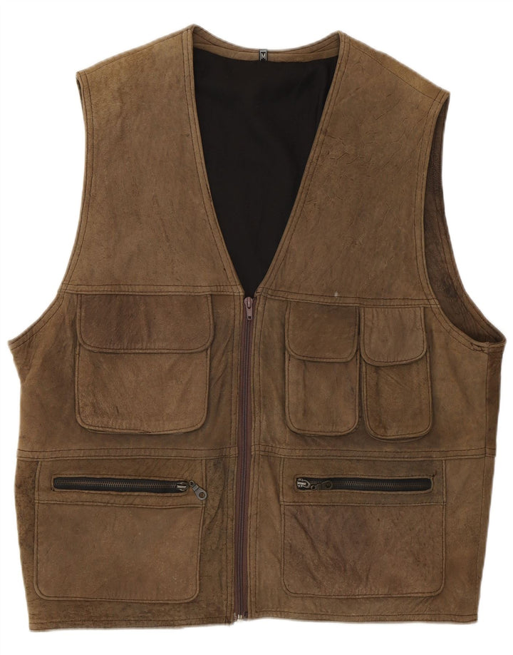 Vintage Herre Ruskind Utility Gilet UK 38 Medium Brown