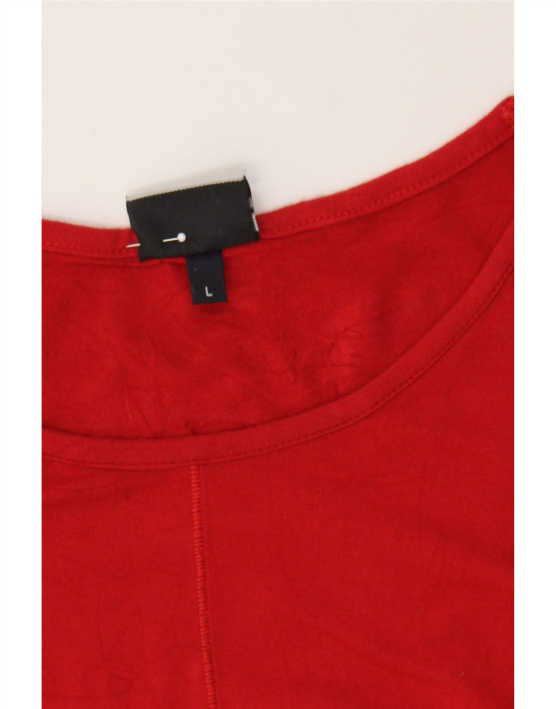 TRUSSARDI Womens Top Long Sleeve UK 14 Large Red Viscose Vintage Trussardi and Second-Hand Trussardi from Messina Hembry 