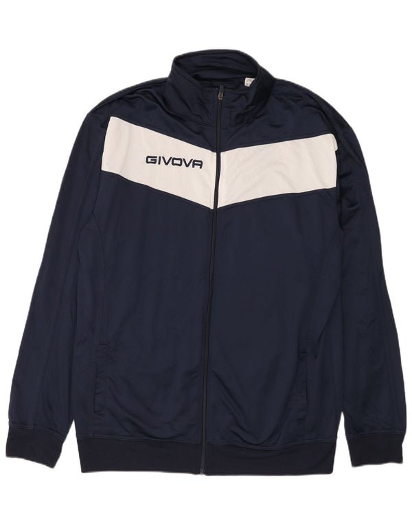 Givova Herre grafisk træningsdragt Topjakke 4XL Navy Blue Colourblock
