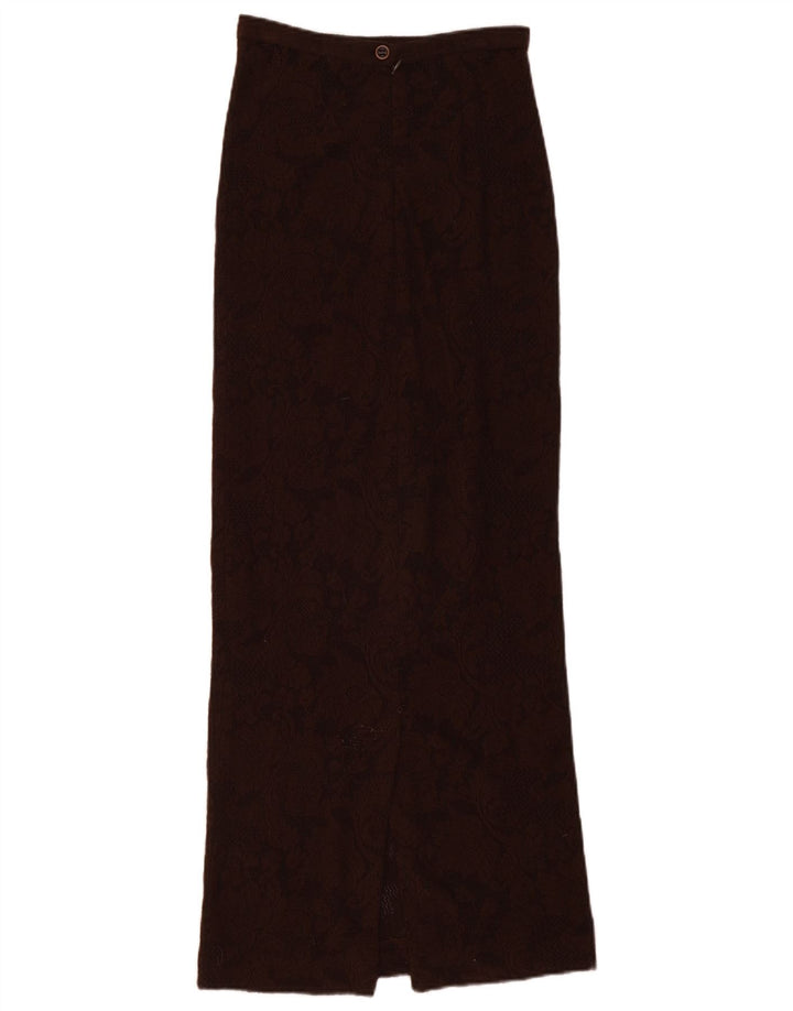 DOLCE & GABBANA strikket maxi-nederdel til kvinder W26 Small Brown Floral