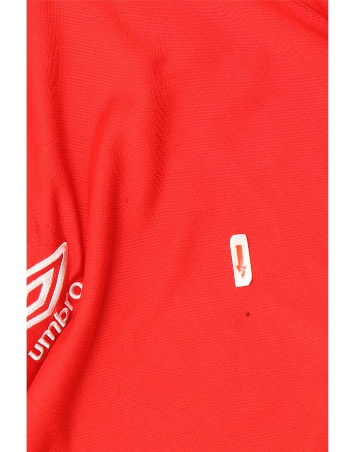 Umbro Herre Zip Neck Sweatshirt Jumper XL Rød Polyester