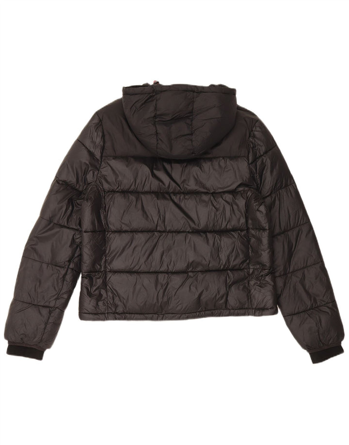 Jack Wills Dame Hættejakke UK 12 Medium Sort Polyamid