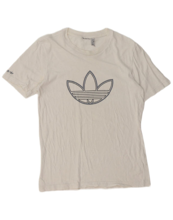 ADIDAS Grafisk T-shirt top XS til mænd Hvid