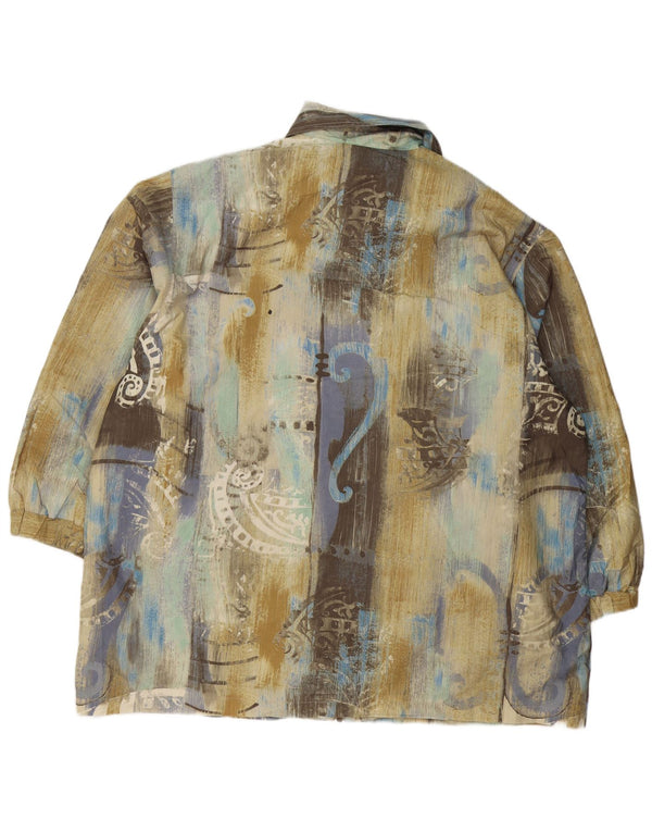 Vintage oversize overfrakke til kvinder IT 50 XL Flerfarvet Paisley Polyester